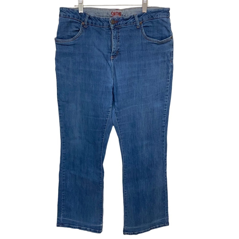 Vintage Smith’s Dungaree’s Blue Denim Straight Leg Jeans Size 14